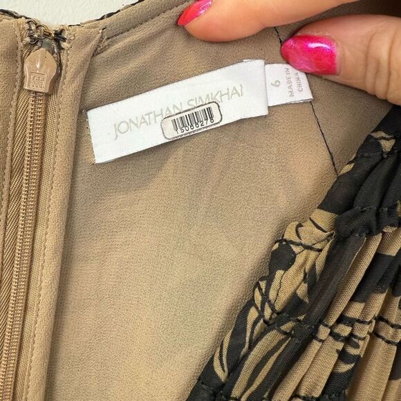 JONATHAN SIMKHAI Tiff Multimedia Chiffon Dress 💚 - Picture 10 of 13